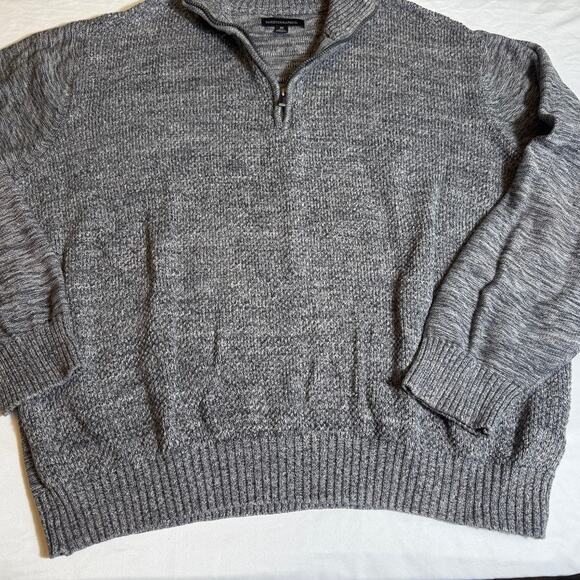 Tricots St. Raphael Men’s Gray 100% Cotton Quarter Zip Sweater Pullover Knit 3X - Picture 6 of 14